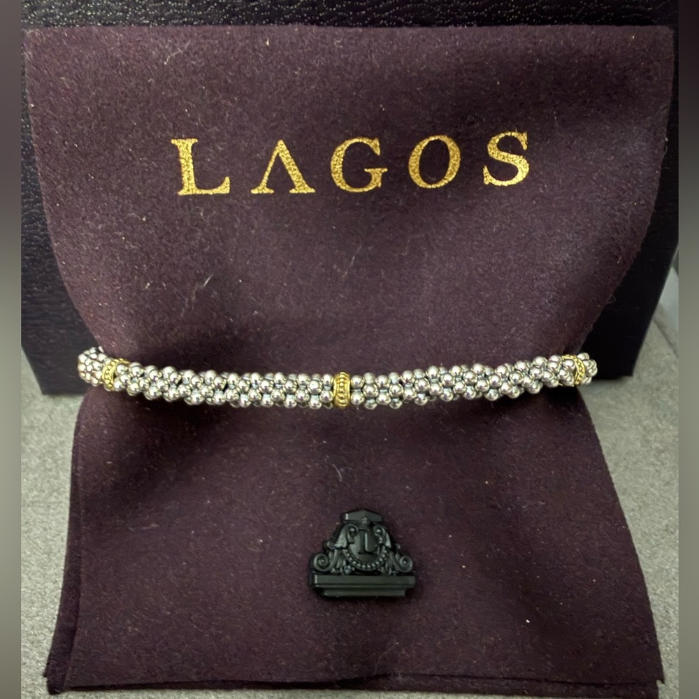 LAGOS  4 Gold Station Caviar Bracelet
